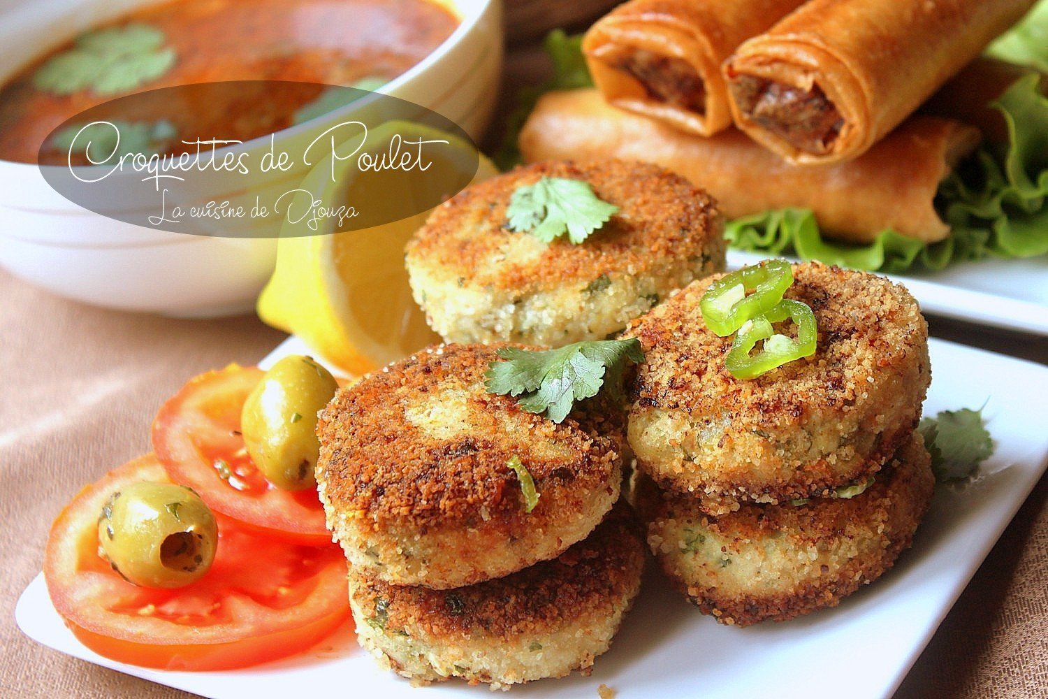 Croquettes de poulet haché pané