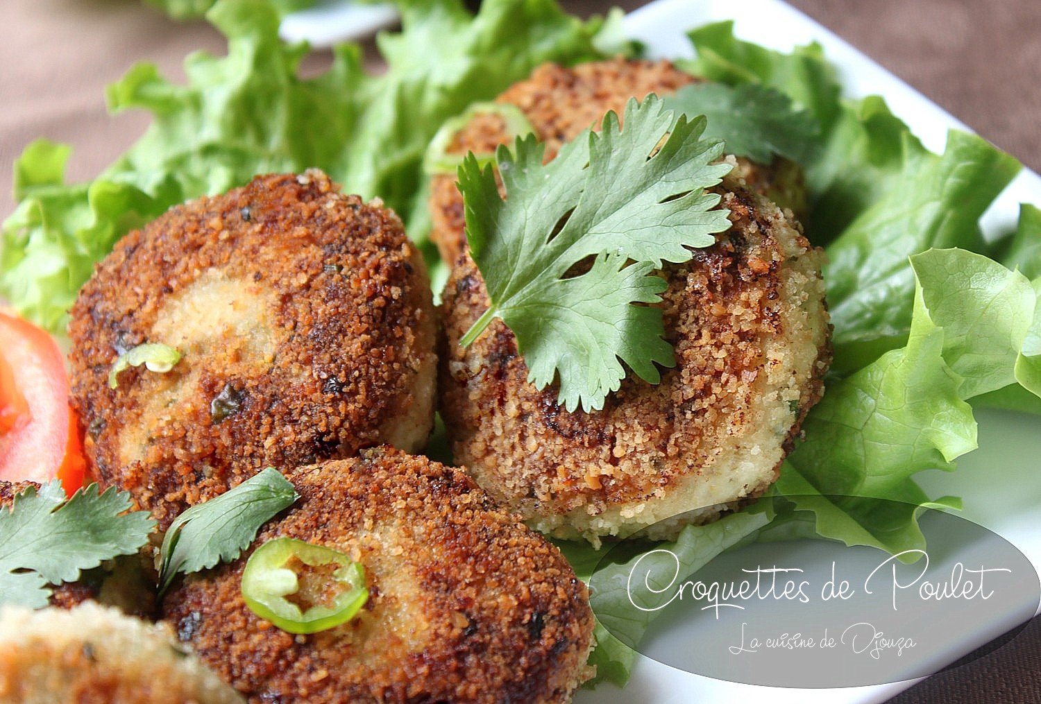 Croquette de poulet haché et pommes de terre-