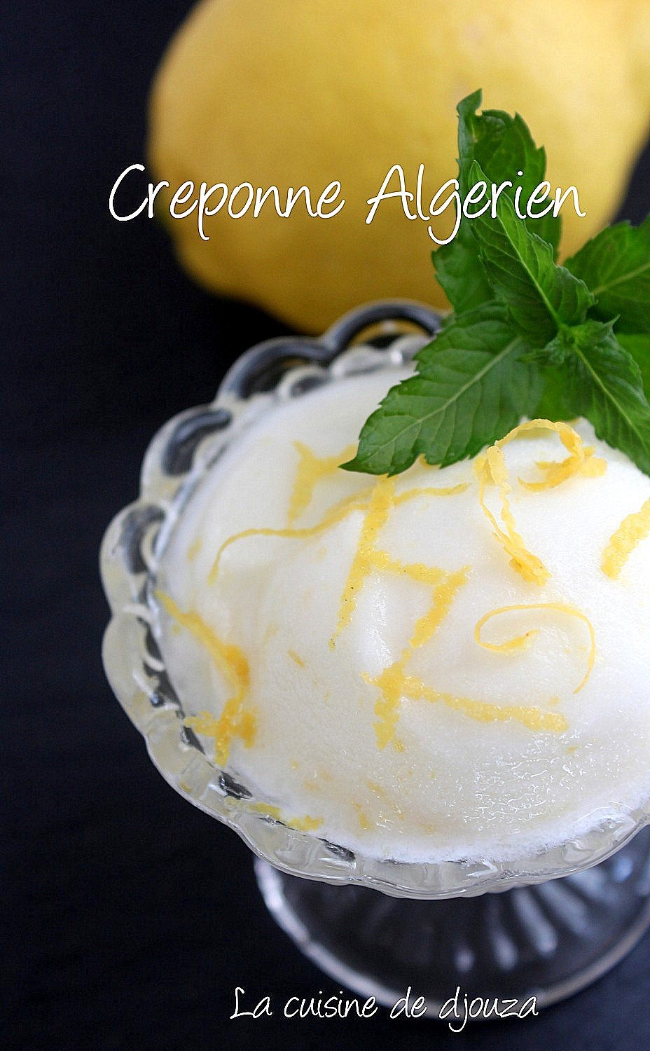 Glace Creponné sorbet algérien au citron