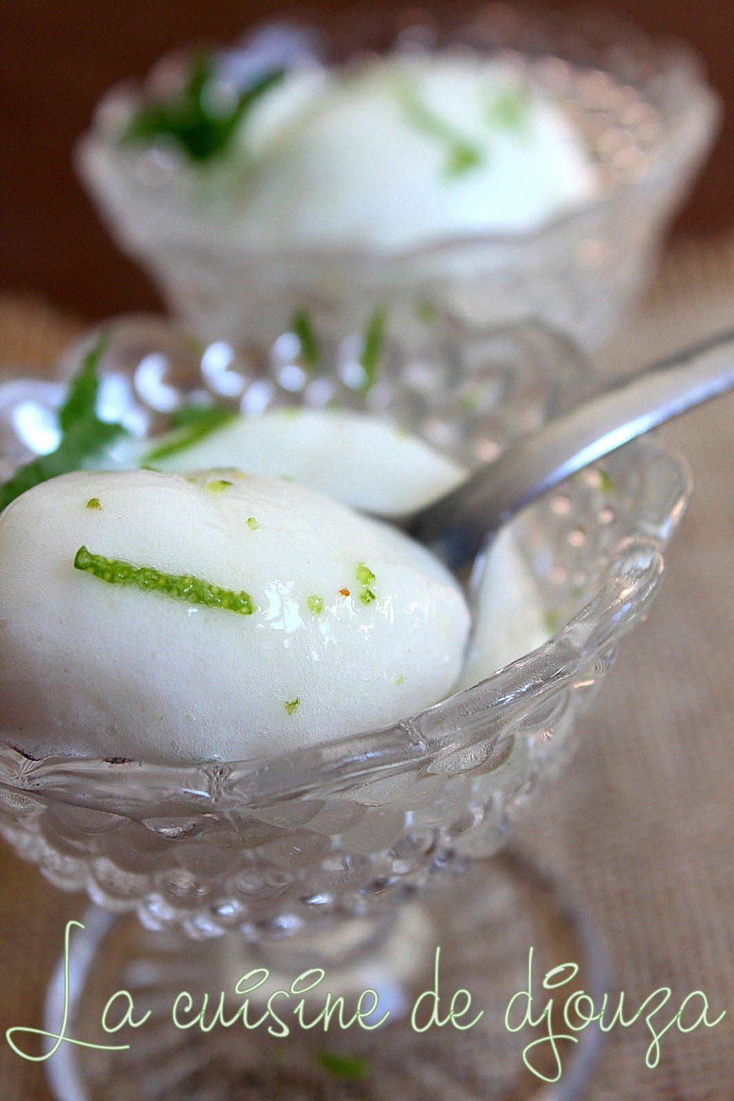 Sorbet au citron sans sorbetière avec blanc d'oeuf