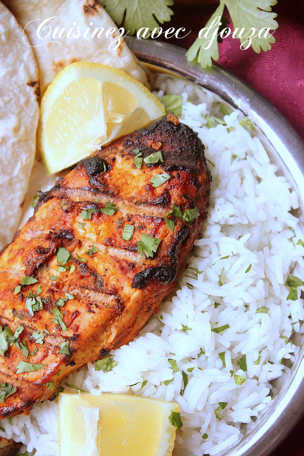 Escalope de poulet grillée au barbecue marinade à l'indienne