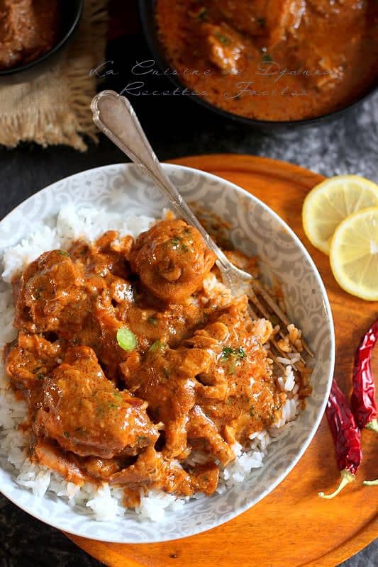 Mafé, poulet au beurre de cacahuète