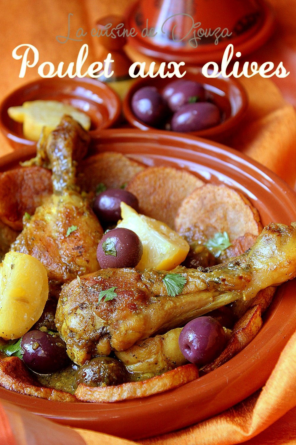 Tajine de poulet aux olives et citrons confits à la marocaine