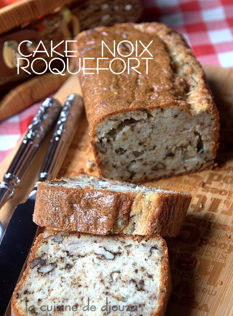 Cake salé roquefort noix