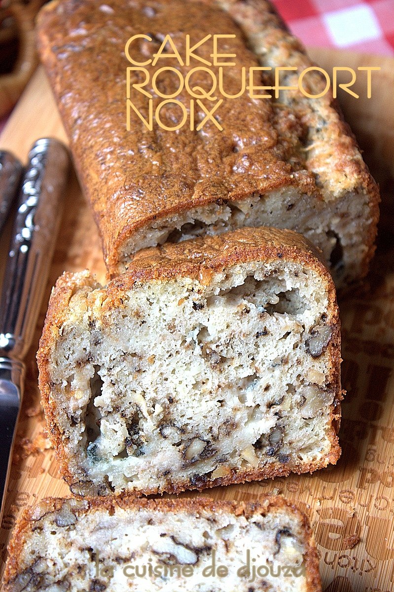 Cake salé roquefort noix