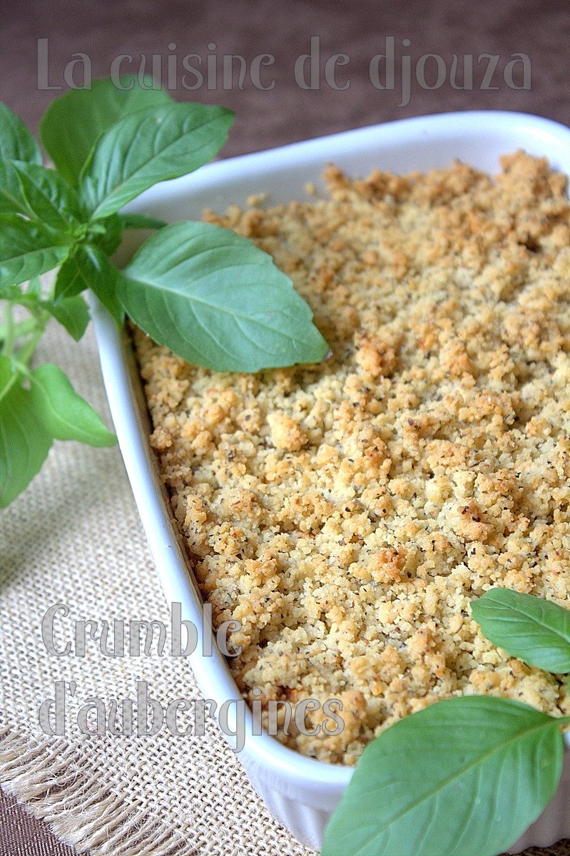 crumble aubergines tomates parmesan