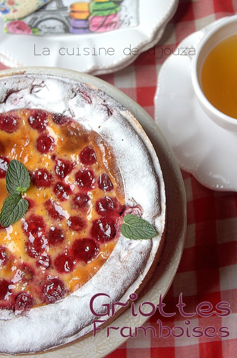 Tarte griottes et framboises surgelées