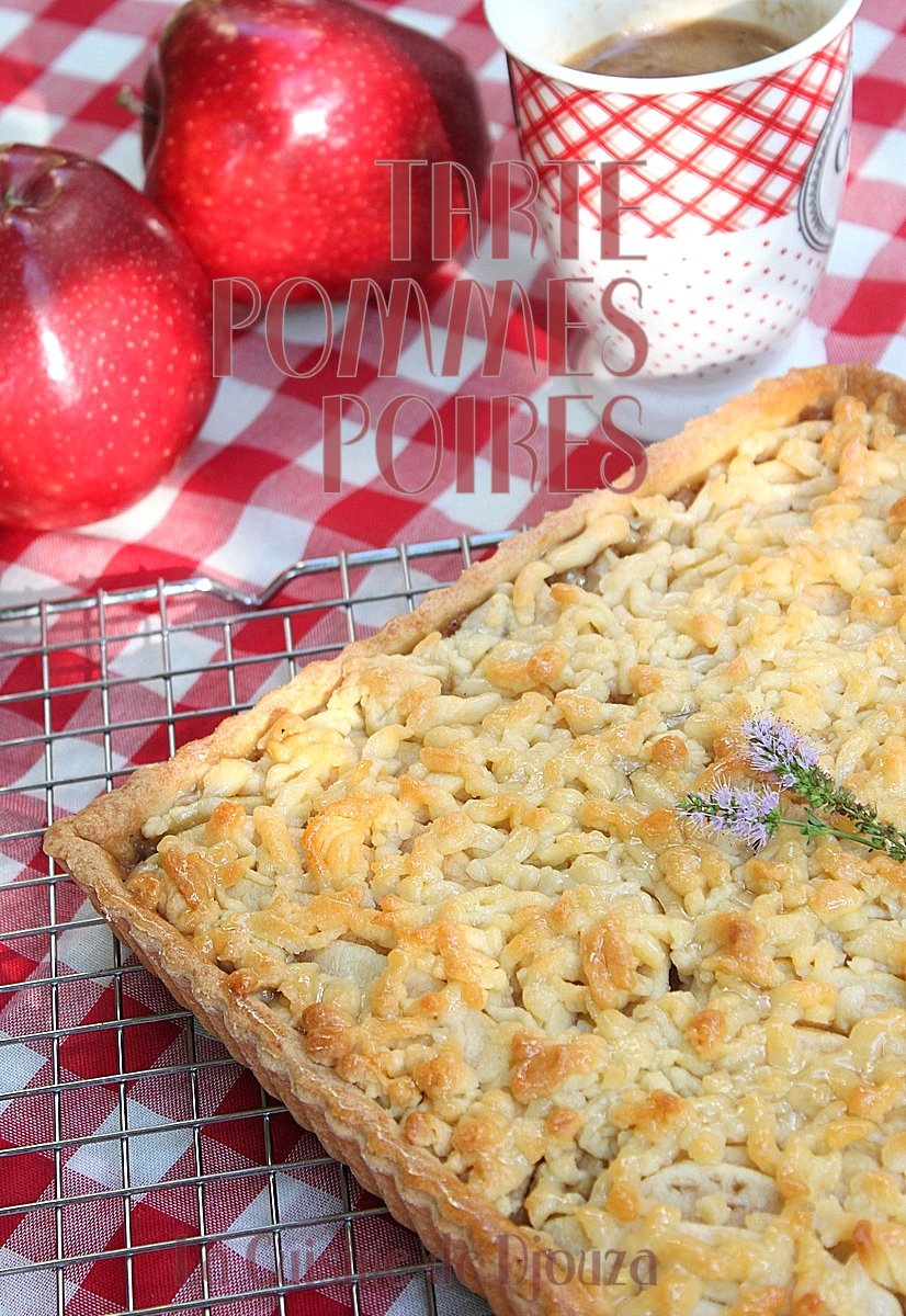 tarte gourmande pommes poires caramel beurre salé