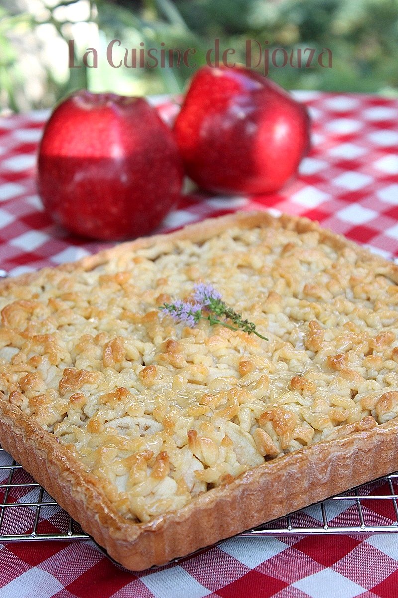 tarte gourmande pommes poires caramel beurre salé