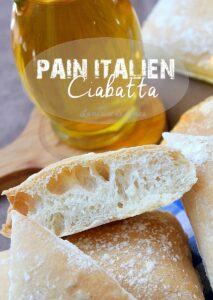 Pain ciabatta, pain italien sans levain