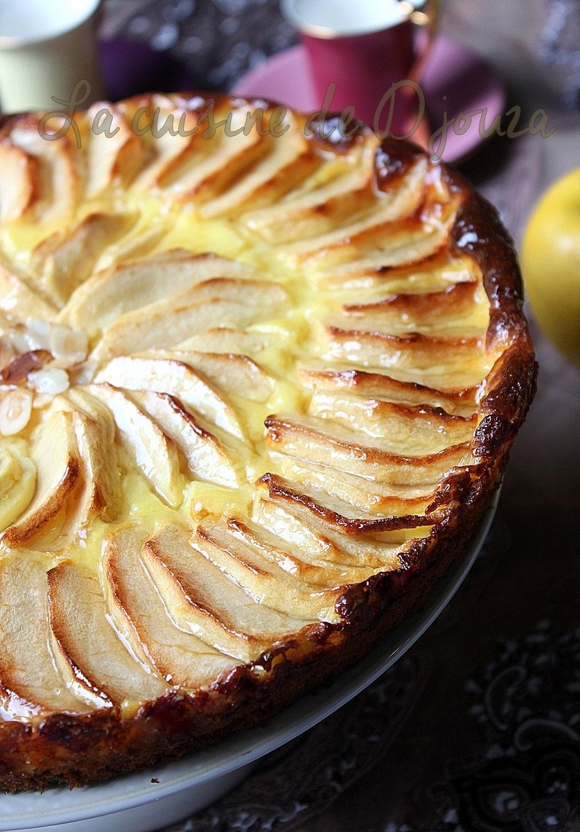 Gateau moelleux aux pommes et crème de flan