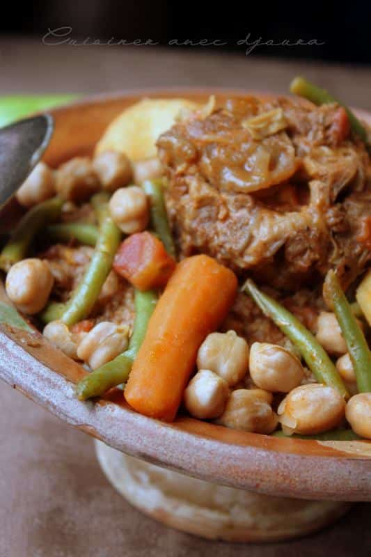 Couscous d'orge aux haricots verts