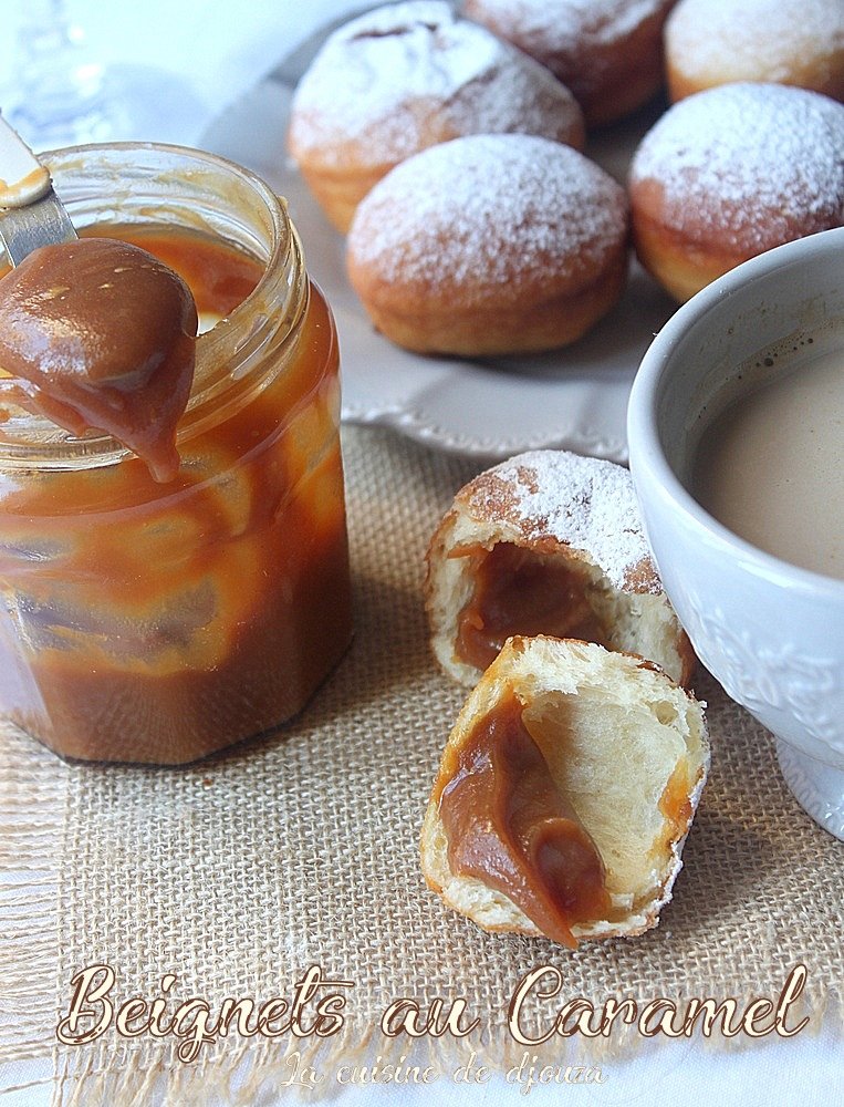 beignets moelleux fourres caramel