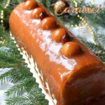 buche de noel caramel beurre salé et poires caramélisées