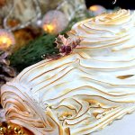 Buche de noel mascarpone lemon curd meringuee