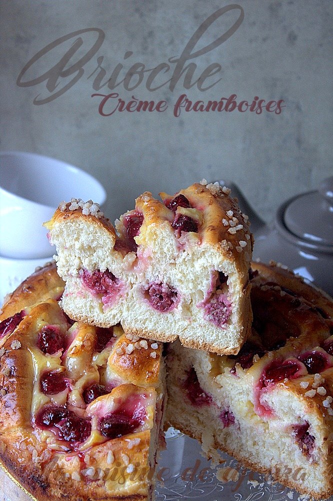 Brioches à la pâtissière et framboises fraîches