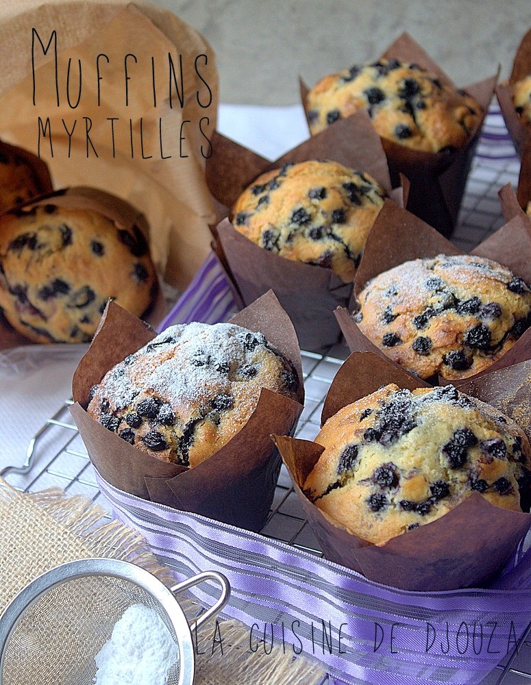 Gros muffins myrtilles comme au starbucks