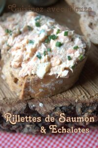 Rillettes de saumon et echalotes