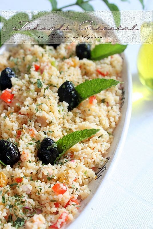 Taboulé oriental aux raisins et pois chiches recette maison