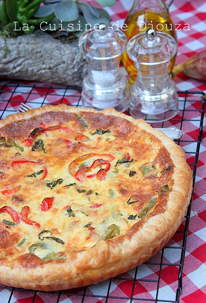 Quiche provençale poivrons et tomates