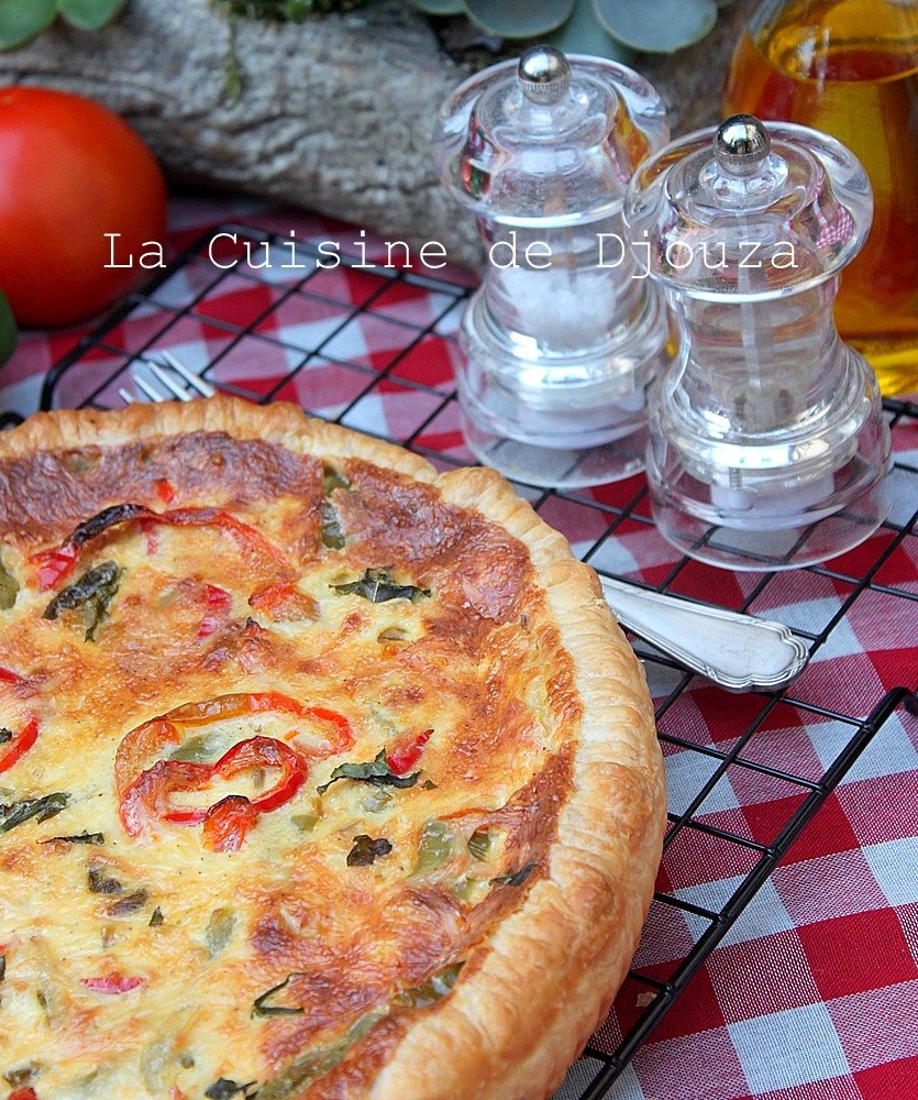 Quiche provençale poivrons et tomates