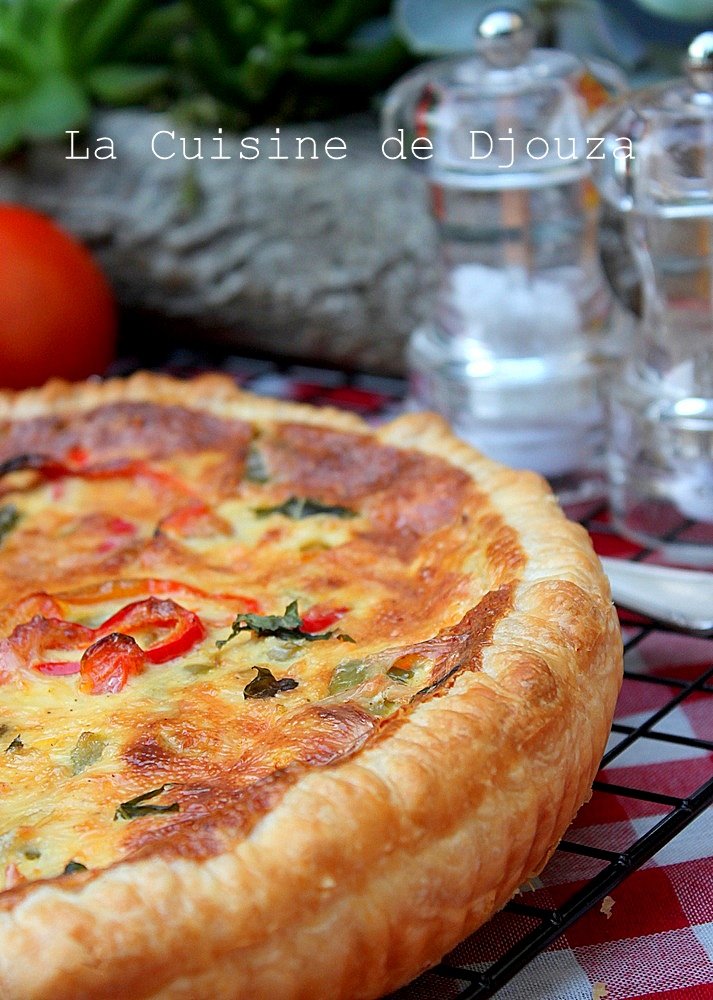 Quiche provençale poivrons et tomates