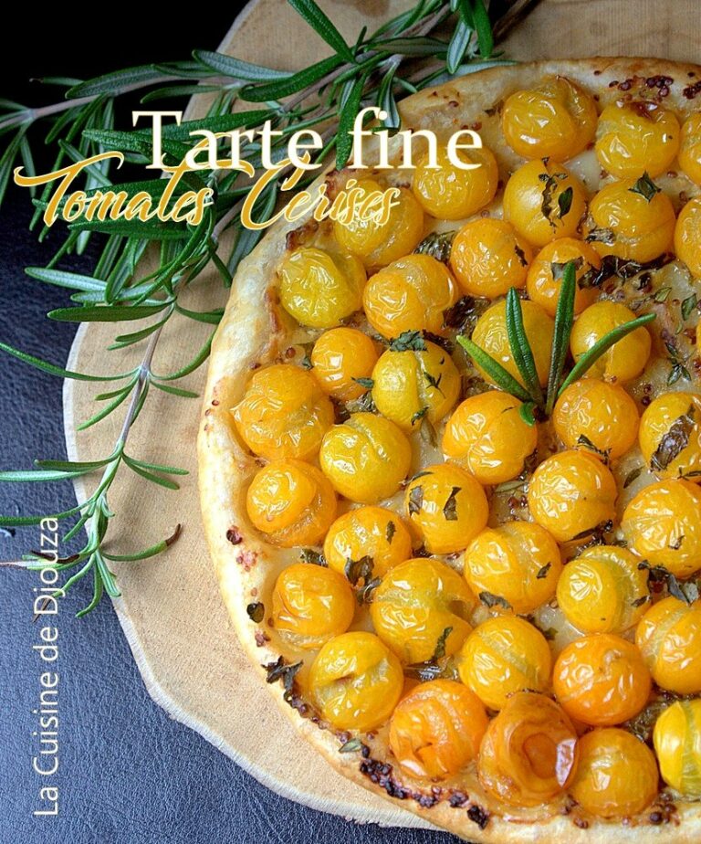 tarte tomates cerise et moutarde