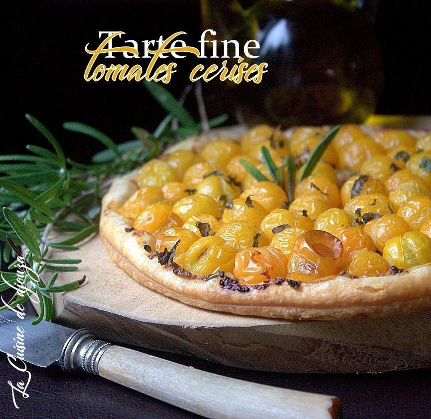 tarte fine tomate cerise moutarde à l'ancienne