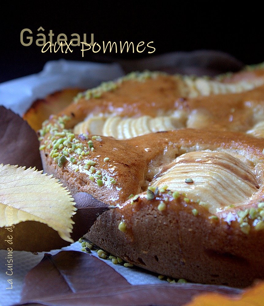 gateaux avec pomme tranche