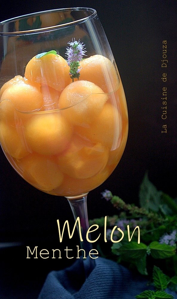 Melon cantaloup à la menthe