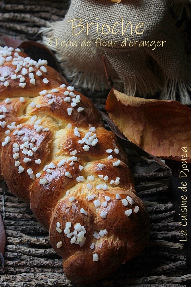 brioche tressée à la fleur d'oranger