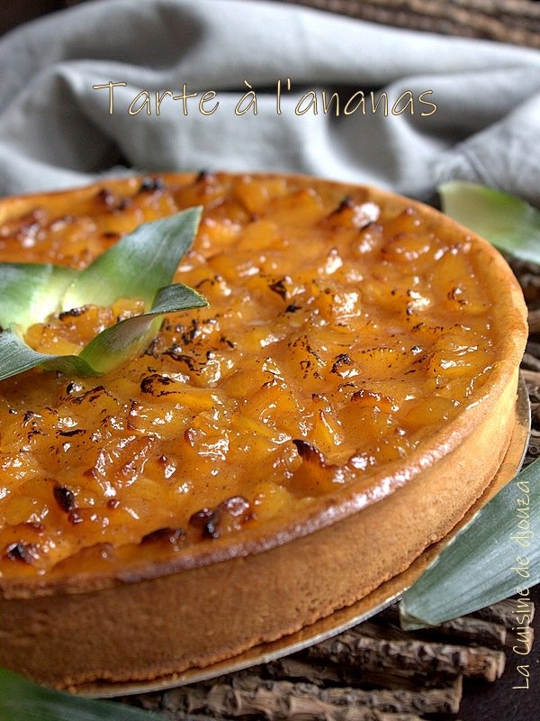 délicieuse tarte à l'ananas caramélisé