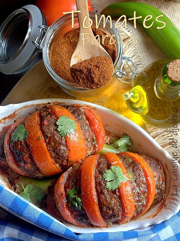 Tomates farcies à la viande de boeuf épicée