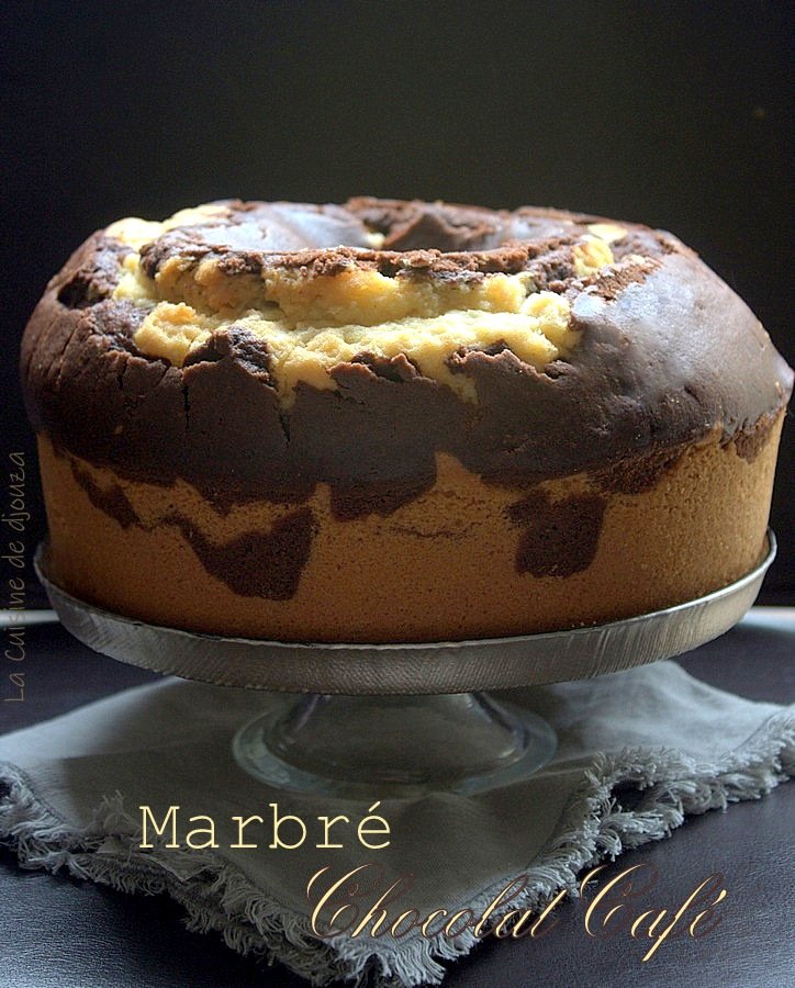 Gâteau marbré chocolat et café très gourmand