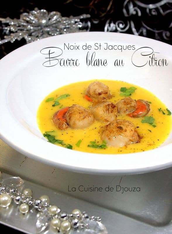 Noix de saint jacques sauce au beurre citron