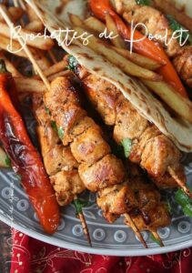 Brochettes de poulet aux épices indiennes