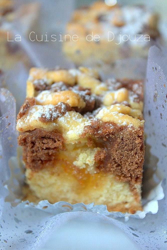 Gâteau M'derbel marbré chocolat et confiture d'orange