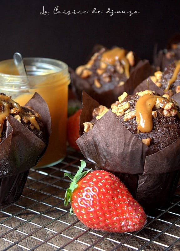 Muffins chocolat caramel beurre salé