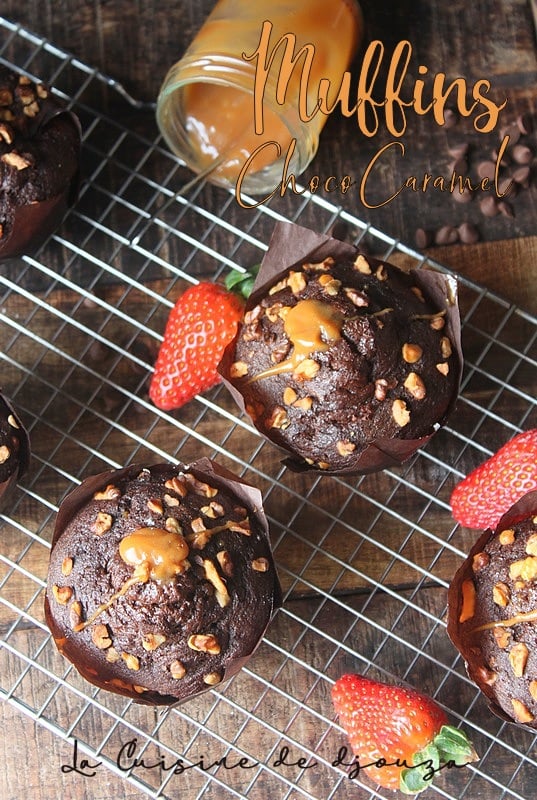 Muffins chocolat caramel beurre salé