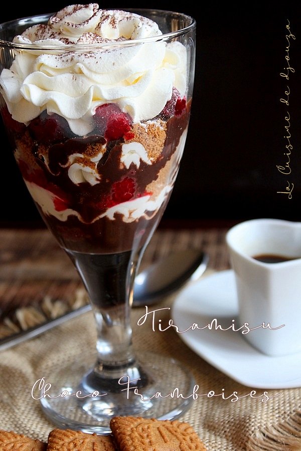 Mousse tiramisu choco framboises spéculoos