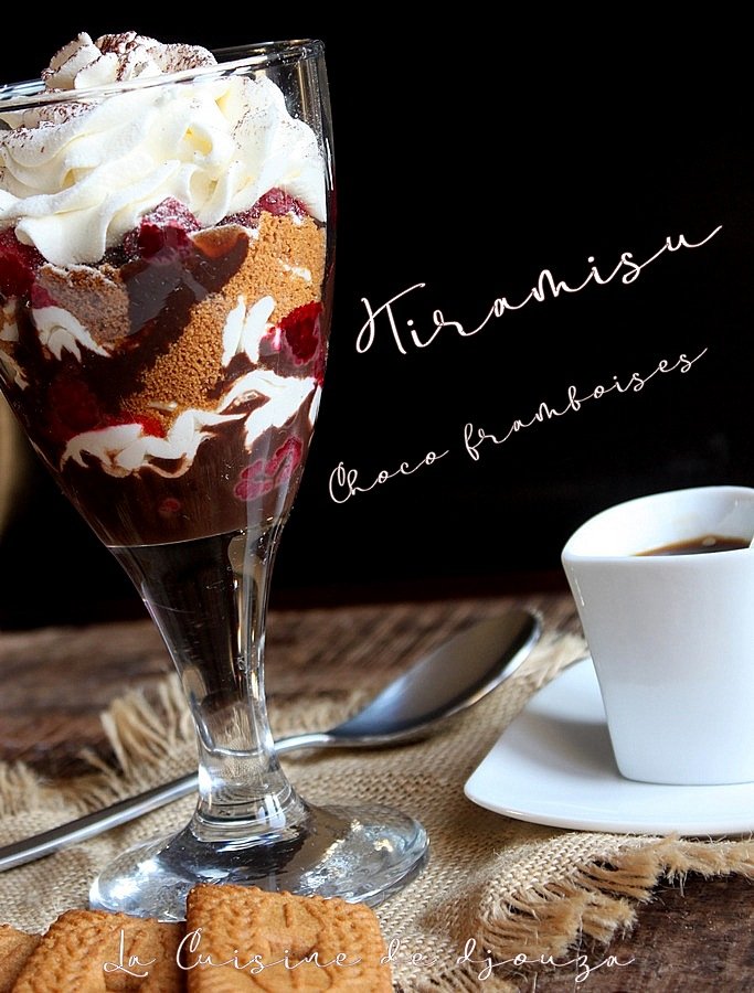 Mousse tiramisu choco framboises spéculoos