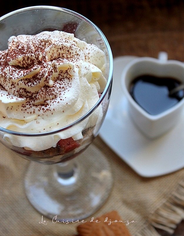 Mousse tiramisu choco framboises spéculoos