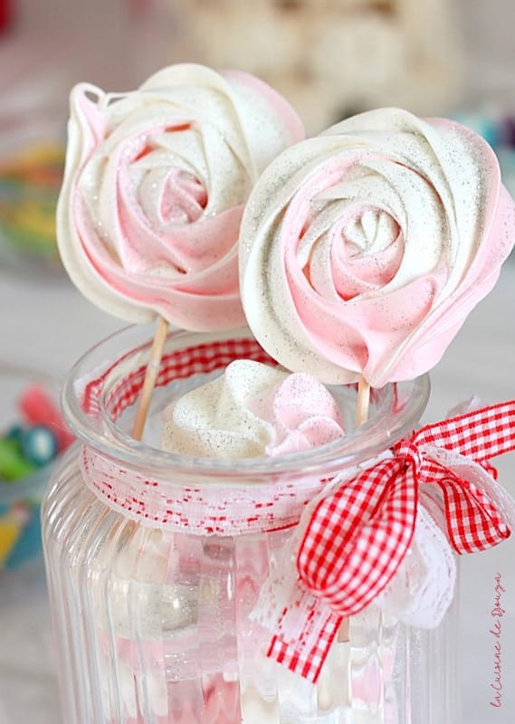 meringues sucettes bicolore