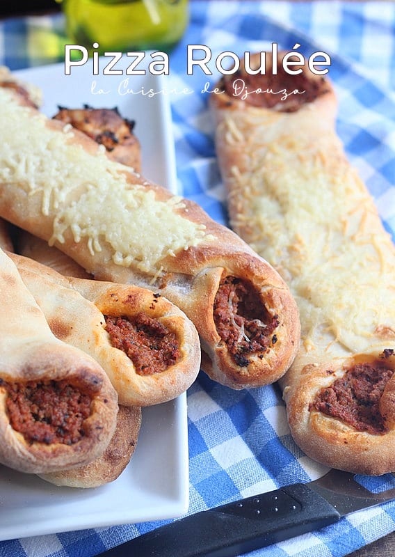 Pizza roulée a la viande hachée