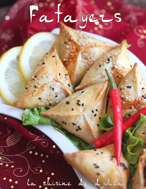 Fatayer ou samsa a la viande et poivrons