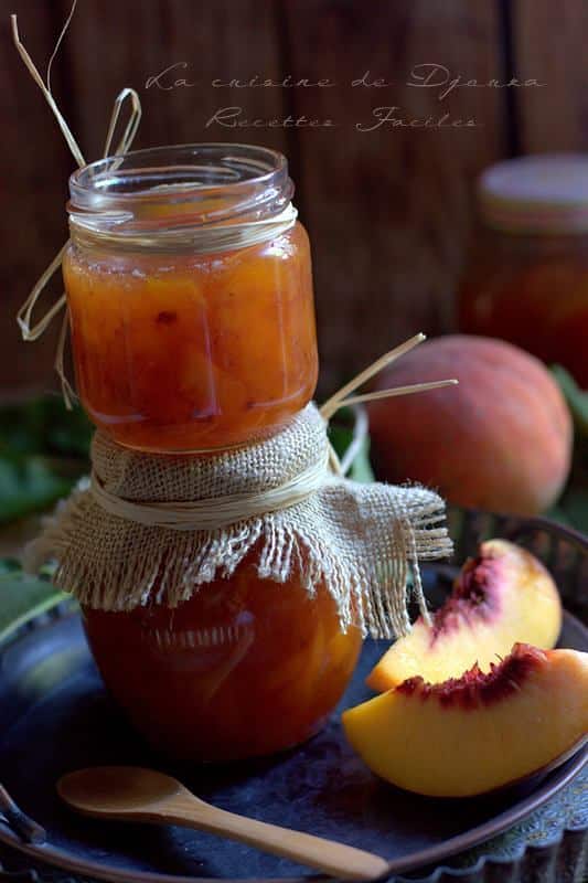 Confiture de pêches jaunes et vanille facile