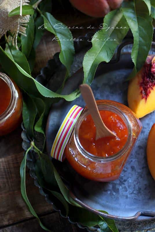 Confiture de pêches jaunes et vanille facile