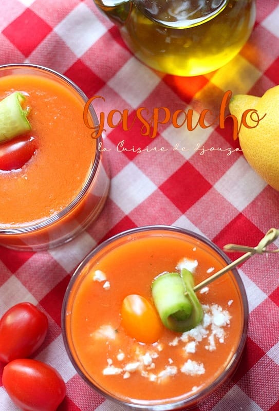 Gaspacho aux tomates fraiches