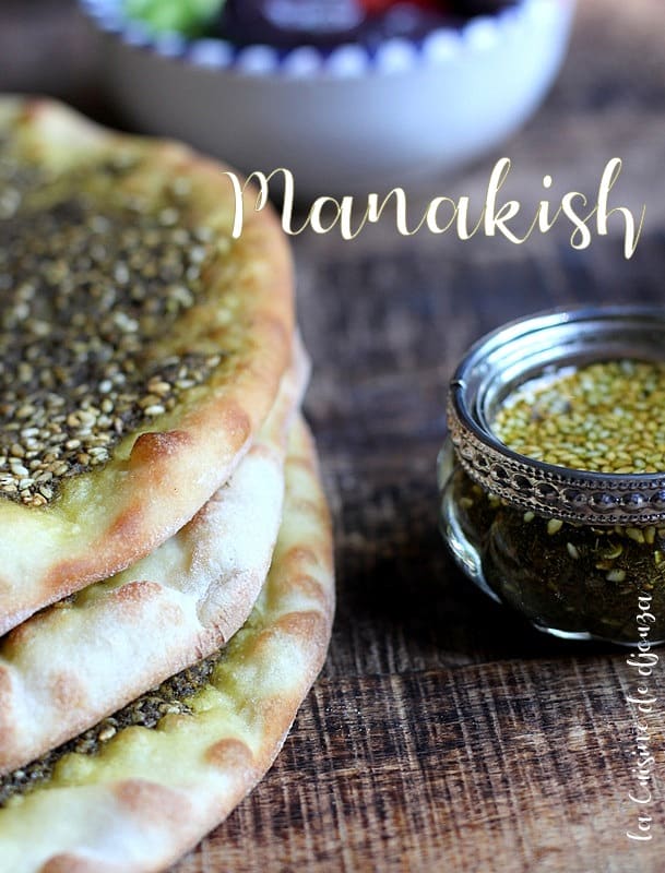 Pain libanais au zaatar manakish