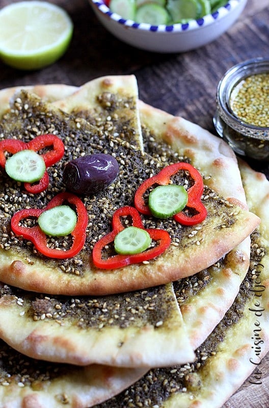 Man'ouché, pain libanais au zaatar